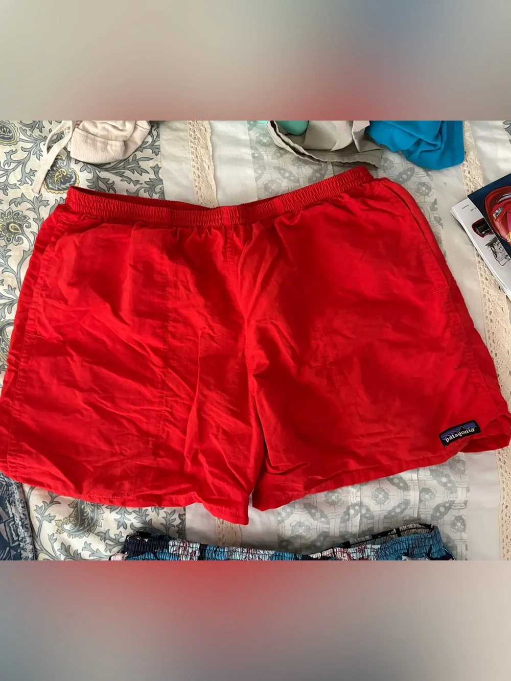 Patagonia Red Men's Athletic Swim/Training Shorts